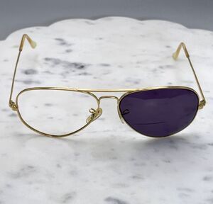 Ray-Ban Baush Lomb B&L Gold Aviator Full Rim Eyeglasses Frames Only * 62-14-140